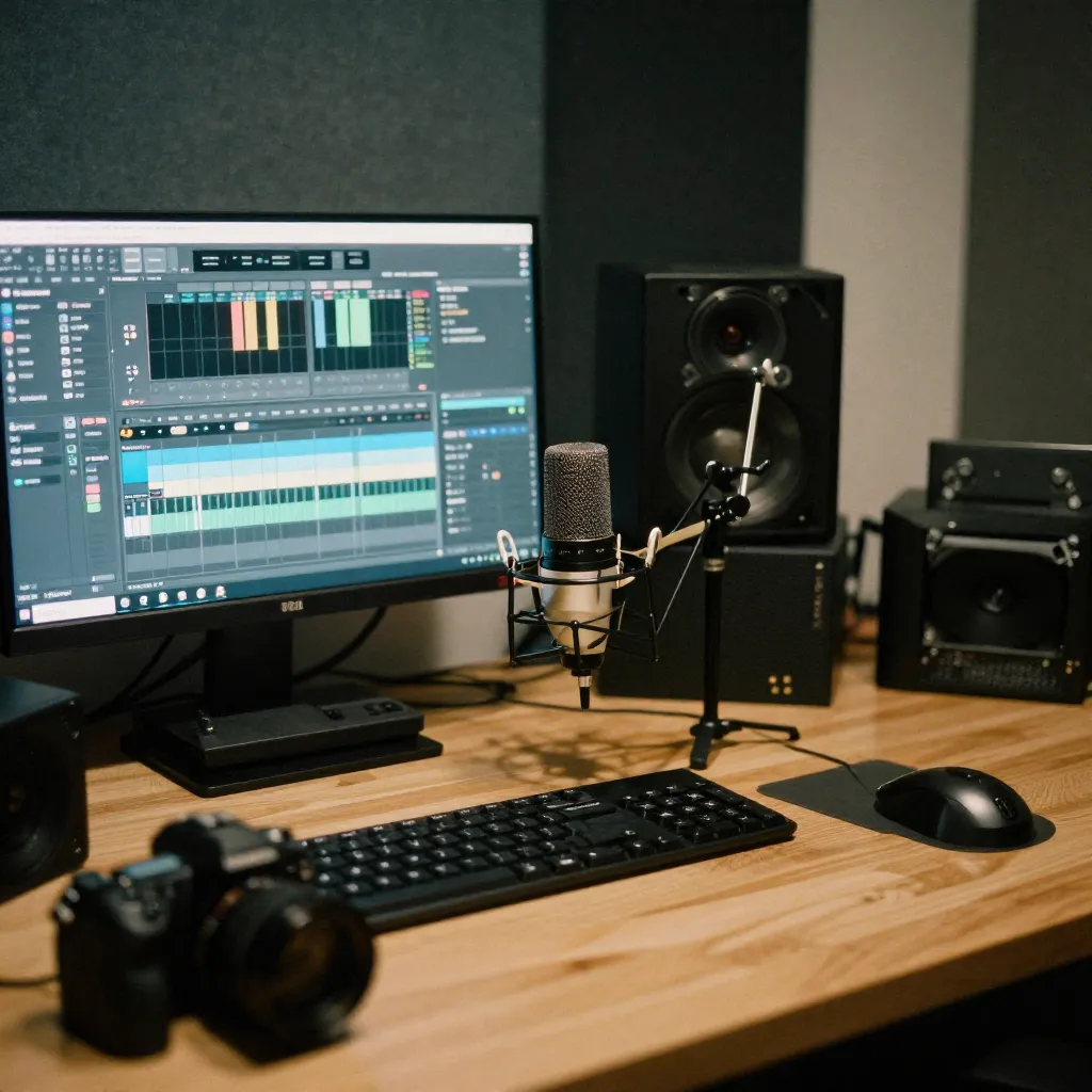 Audio editing workstation with digital processing software